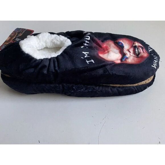 Fuzzy Babba Chucky Slipper Socks Men’s Size M/L 7.5-9.5 Non Skid Unisex NEW - Picture 5 of 13